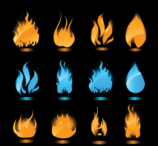 free vector A wide range of flame vector